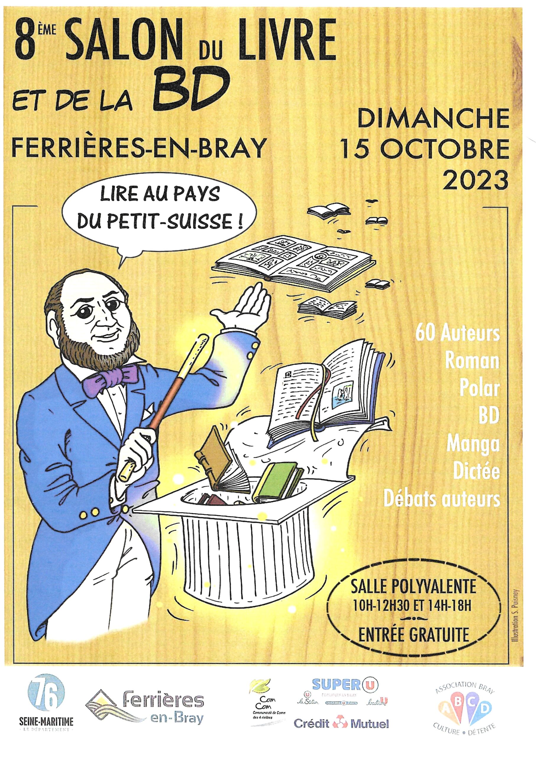 Affiche du 8ème salon du livre de Férrières-en-Bray