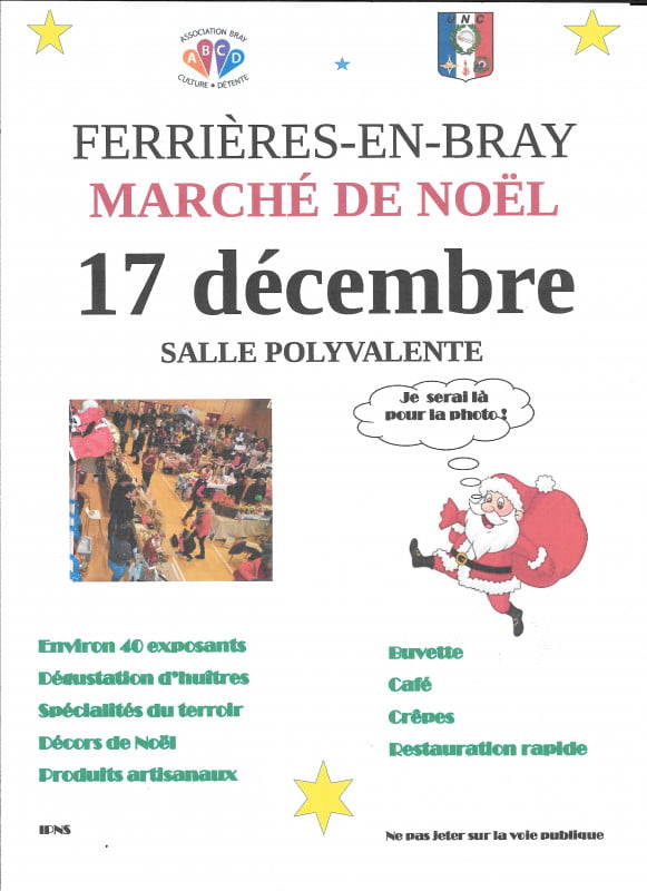 Affiche du Marché de Noël de Ferrières-en-Bray